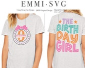 girl 9th birthday girl SVG PNG, ninth birthday svg, 9 year old svg, nine years old, the birthday girl, kids birthday svg toddler birthday