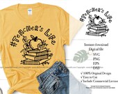 teacher's life svg, pre k teacher,kindergarten teacher,elementary teacher svg, instant download, free commercial for, stencil, vinyl iron on