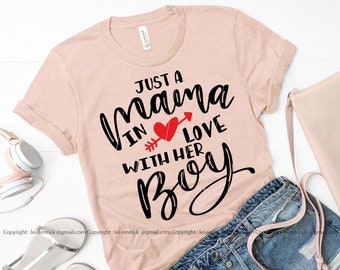 Just a mama in love with her boy shirt Clearance