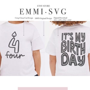 4. Geburtstag svg png, vierter Geburtstag SVG PNG, 4 Jahre alt svg, vier Jahre alt svg, es ist mein Geburtstag svg, Kinder Geburtstag svg Kleinkind Geburtstag