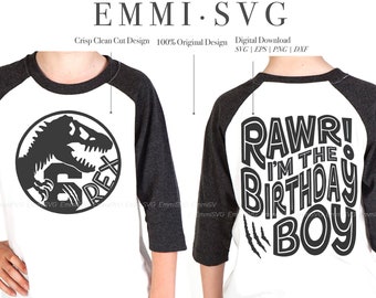 dinosaur birthday, 6th birthday, for boy, t rex birthday, instant download svg,eps,dxf, free commercial for t shirt, stencil, vinyl iron on
