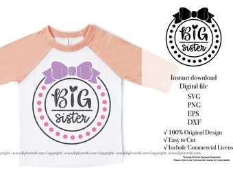 big sister svg, promote to big sister svg, sibling svg, instant download file, free commercial for t shirt, vinyl iron on, sublimation