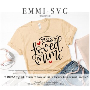 most loved mimi svg, blessed grandma svg, grandma quote svg, grandma saying svg, gift for grandma svg, instant download file for cricut