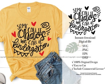 Algunos lo llaman caos, nosotros lo llamamos jardín de infantes. SVG para Cricut y Silhouette Cameo. Comercial gratuito para camisetas, calcomanías, plantillas, vinilos para planchar, etc.