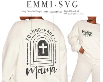 also hat Gott eine Mama-Svg-Shirt-Design, christliche Mama svg, betende Mama-Svg-Datei für Cricut, christliche Mama-svg-Shirt, christliche Mama png gemacht