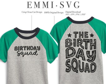 kids birthday squad SVG PNG sublimation shirt, birthday crew svg png, groovy birthday svg, boy birthday svg png, girl birthday svg png