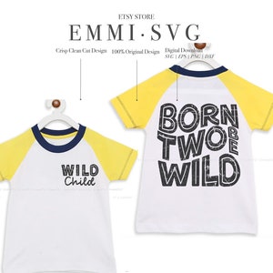 zwei wilde svg-Shirt-Design, geboren, wilde svg zu sein, 2