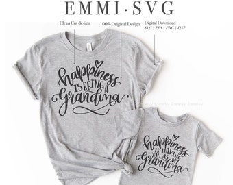 happiness is being a grandma svg for cricut and silhouette cameo. free commercial for shirt, decal, stencil, vinyl iron on, prints etc