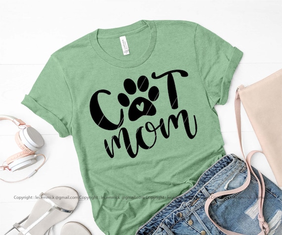 Download Cat Mom Svg Files For Cricut And Silhouette Cameo Free Commercial Use For Shirt Decal Stencil Vinyl Iron On Heat Transfer Prints Etc