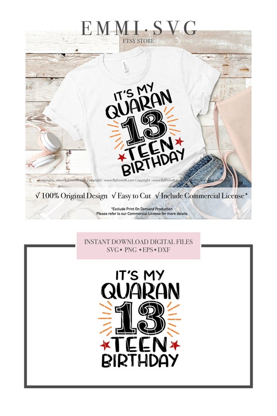 13th Quarantine Birthday Svg Funny Quarantine Birthday Svg Etsy