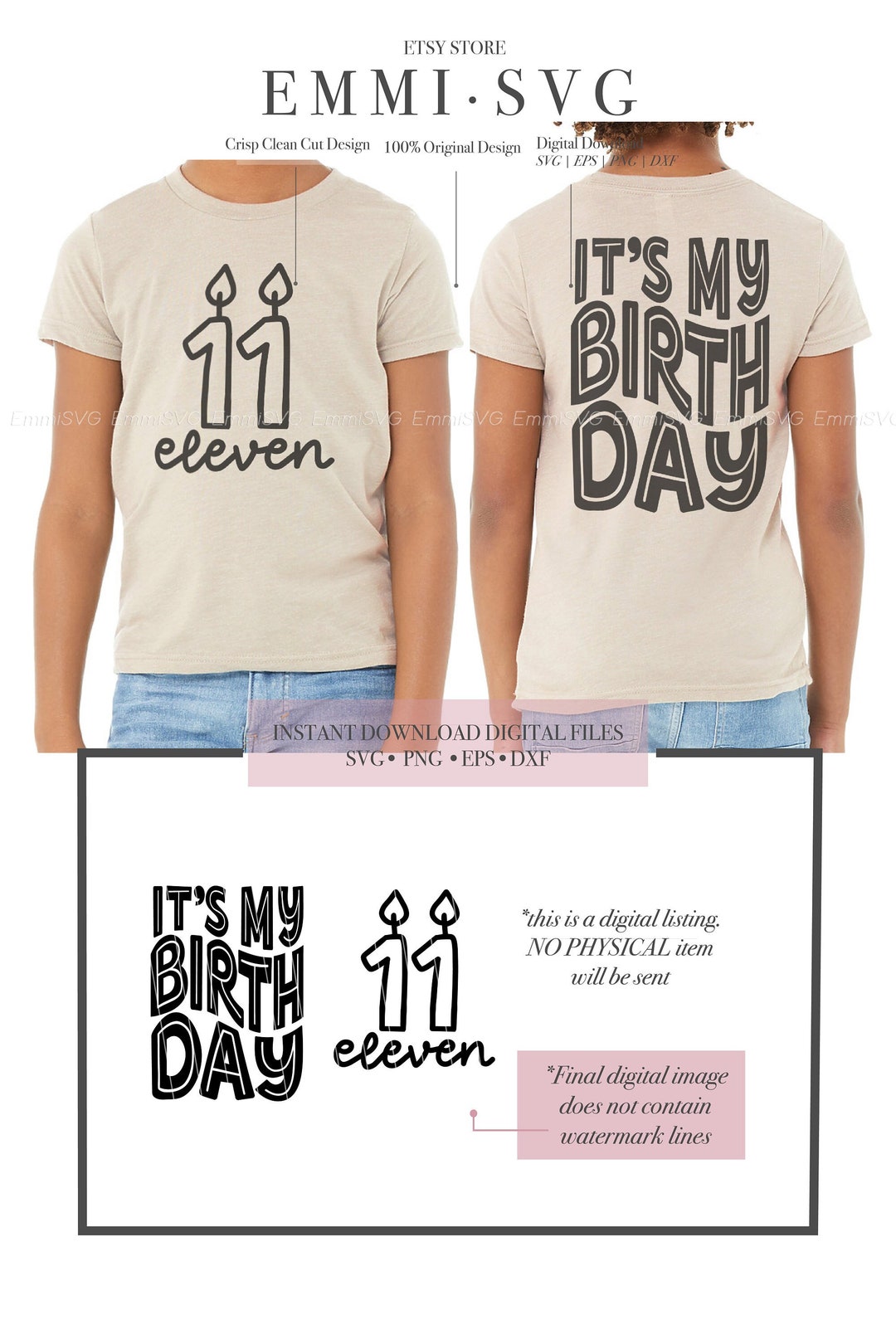 11th Birthday Svg Png, Eleventh Birthday SVG PNG, 11 Year Old Svg ...