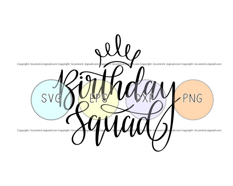 Download Birthday squad svg birthday crew svg for cricut and | Etsy