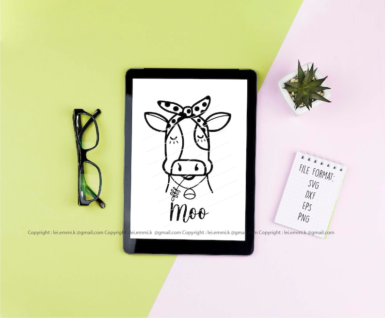 Download Bandana cow svg bandana animal moo svg farm animal cute | Etsy