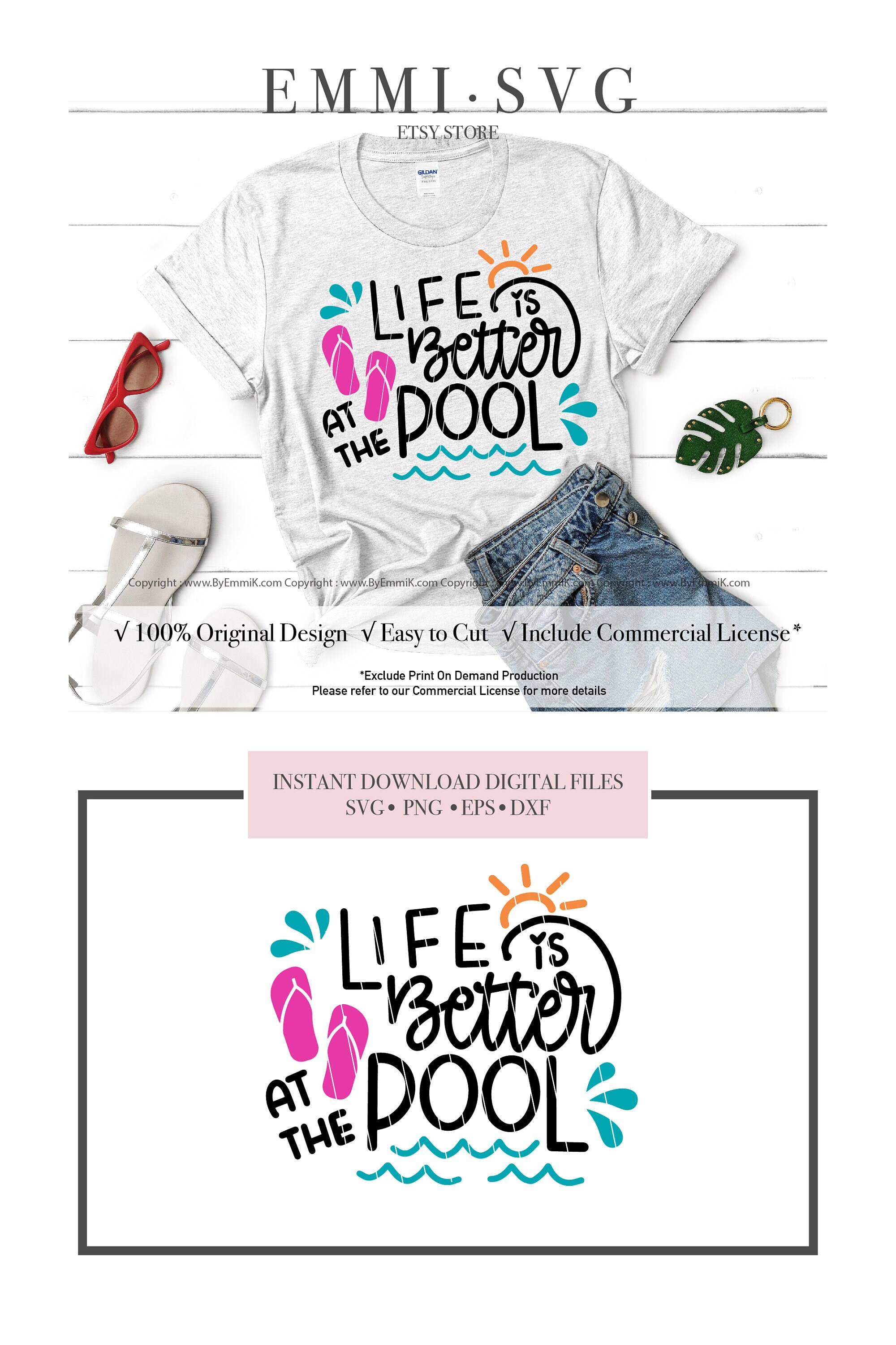 Life is Better at the Pool Svg Pool Life Svg Summer Vacation Etsy