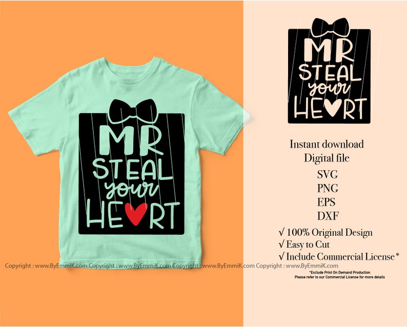 Download Mr steal your heart svg baby boy valentine svg instant | Etsy