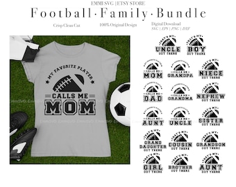 football family bundle svg, football mom, football grandma svg, that's my boy, that's my brother svg, football saying svg, game day shirt