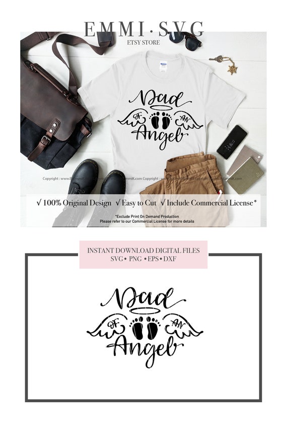 Download Dad of an angel svg angel daddy svg grief design angel son ...