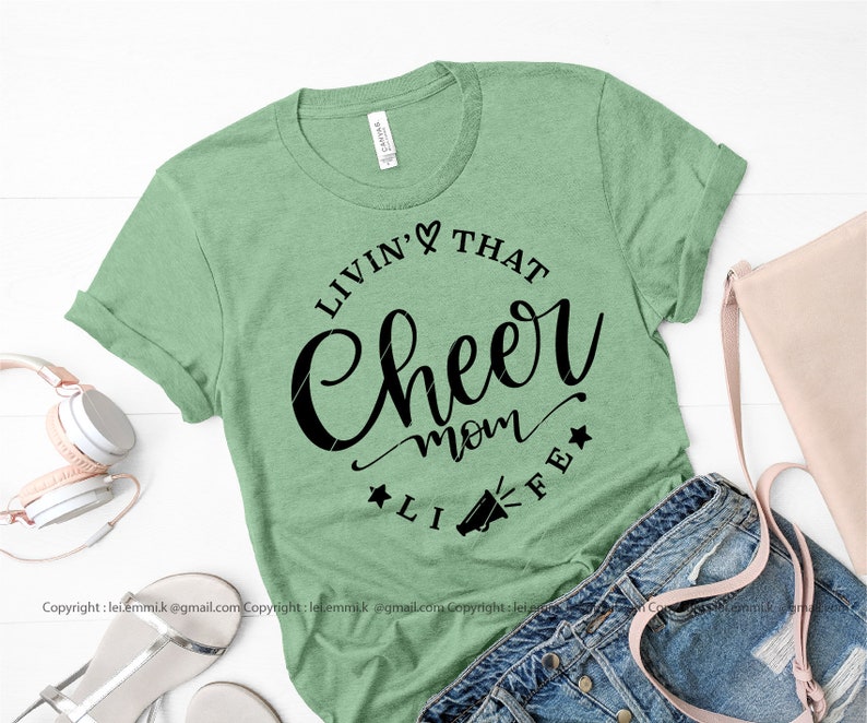 Download Livin that cheer mom life svg for cricut and silhouette cameo. | Etsy