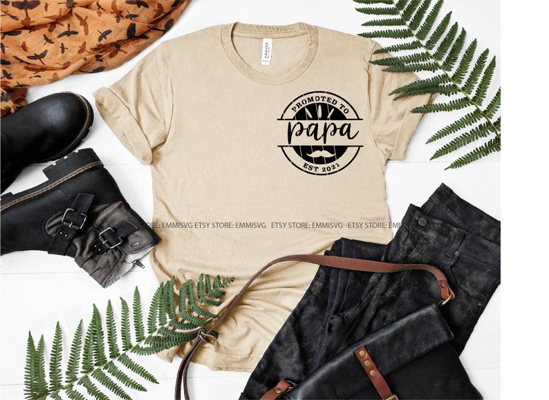 Promoted to dad svg files for cricut papa svg free | Etsy