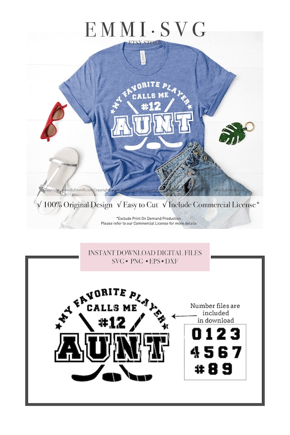 my favorite player calls me aunt svg, hockey aunt svg, loud proud aunt, hockey family shirt, hockey niece, hockey nephew, cheer aunt svg