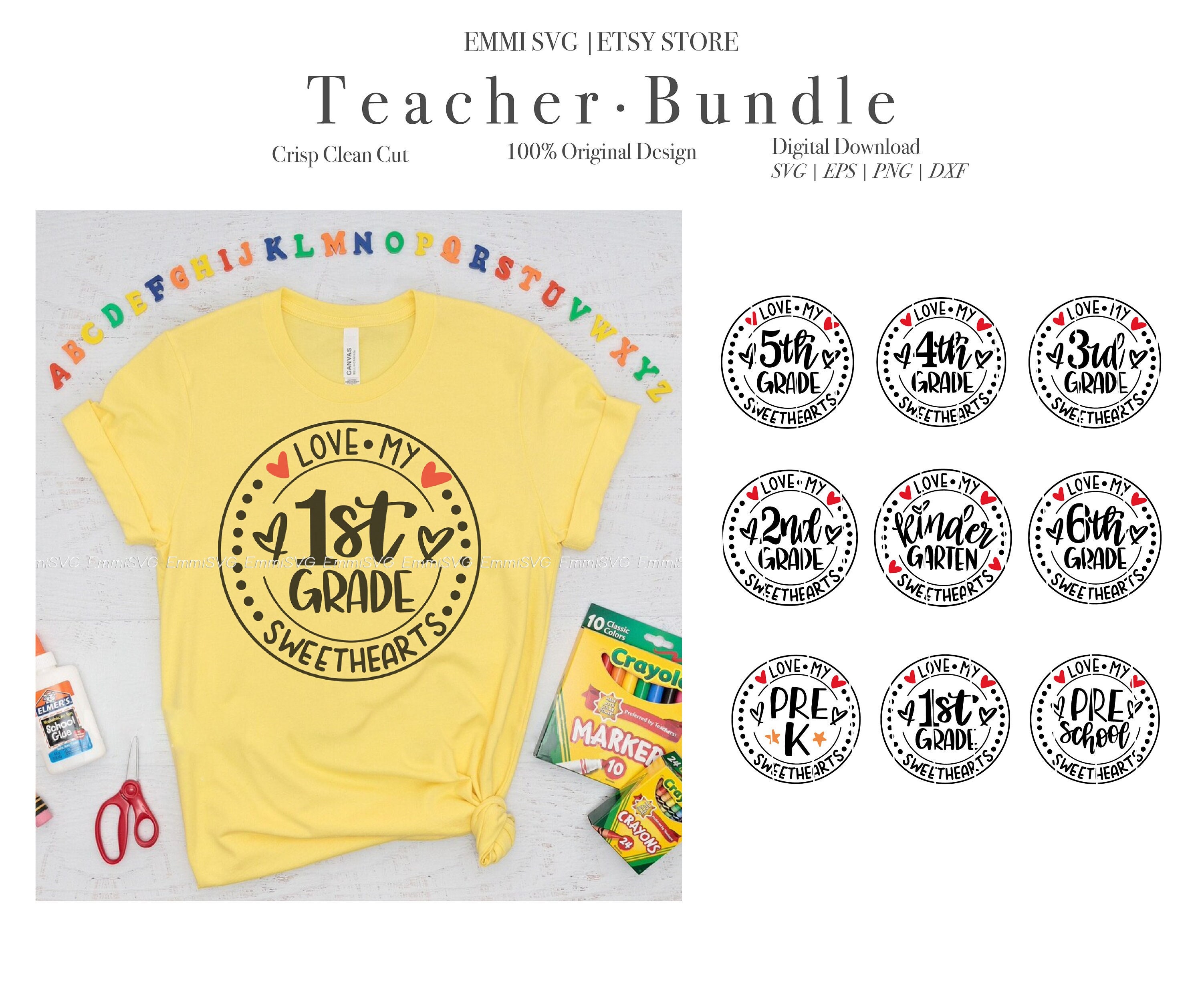 Teacher Svg Bundle, Valentine Teacher Svg Bundle, Back to School Bundle ...