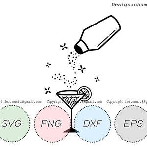 mezclar el archivo de corte svg de bebida de cóctel para Cricut y cameo de silueta. diseño original con uso comercial gratuito para proyectos de camisas, etc.