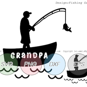 Download Fishing Dad Svg Fishing Silhouette Gone Fishing Svg Man Etsy