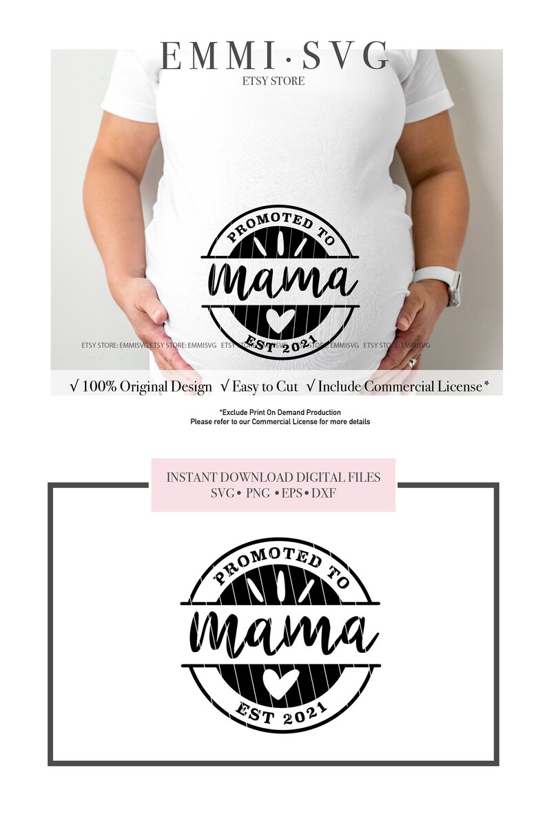 Mama Svg Est 2021 New Mom Svg Pregnant Svg Baby Announcement Svg Promoted To Mom Svg For Cricut And Silhouette Cameo Baby Reveal Svg Clip Art Art Collectibles