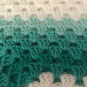 Crochet Baby Blanket Teal