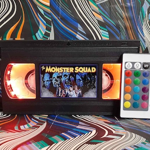Retro VHS Lamp, 80s, 90s, Birthday gift, Christmas, Halloween, Gift for baby, Movie poster, Horror movie, Office accessory, Blockbuster