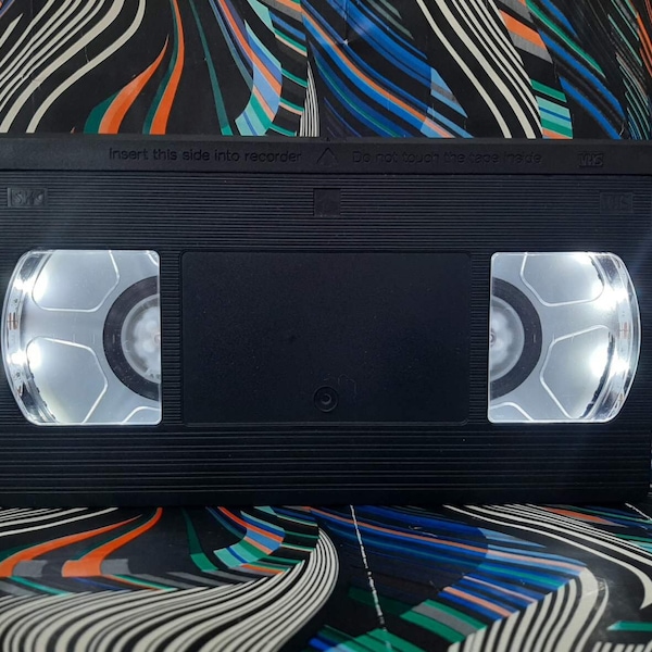 Retro VHS Lamp, 80s, 90s, Birthday gift, Christmas, Halloween, Gift for baby, Movie poster, Horror movie print, Blockbuster