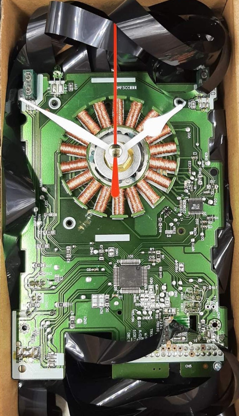 Hard Drive Clock, Floppy Drive Clock, Desk Clock, Office Desk Accessory