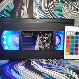 Retro VHS Lamp, 80s, 90s, Birthday gift, Christmas, Halloween, Gift for baby, Movie poster, Horror movie, Office accessory, Blockbuster