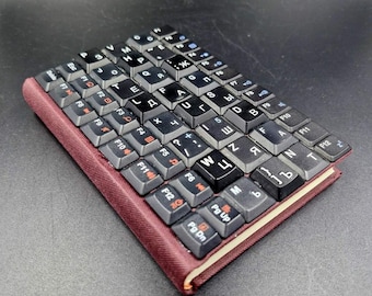 Libreta con teclado reciclado: regalo para un experto en tecnología, bloc de notas A6 único