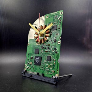 Recycled Hard Drive Desk Clock: Handmade Computer Geek Gift