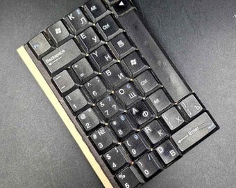 Bloc de notas con teclado reciclado: regalo geek hecho a mano, diario A6