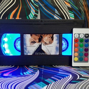 Retro VHS Lamp, 80s, 90s, Birthday gift, Christmas, Halloween, Gift for baby, Movie poster, Horror movie, Office accessory, Blockbuster
