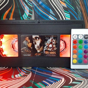 Retro VHS Lamp: Upcycled Movie Cassette with Remote