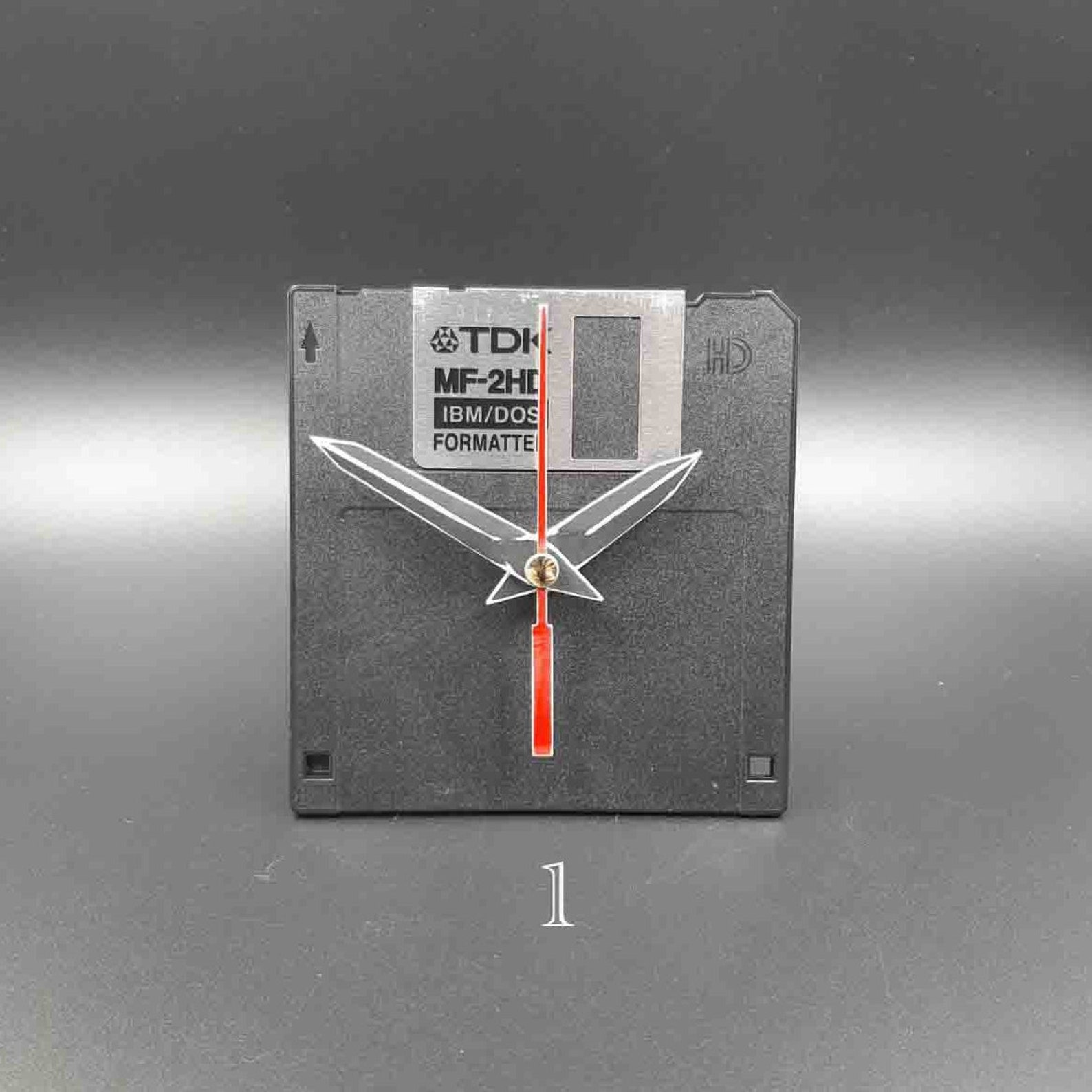 Floppy Disk Clock Hard Drive Office Desk Accessory Handmade Etsy