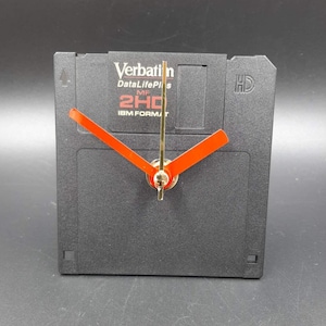 Floppy Disk Clock: Recycled Computer Desk Accessory, Geek Gift