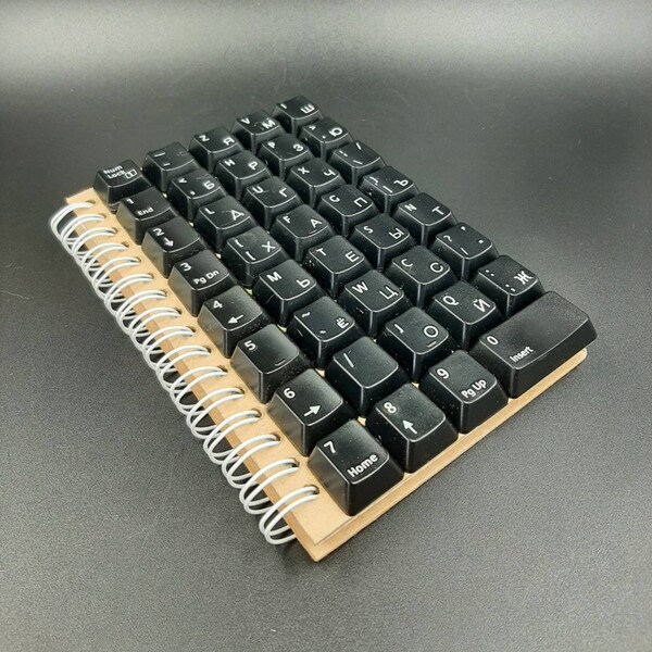 Notepad with recycled keyboard Personalization journal Notebook is computer Gift boyfriend Gift girl Handmade notebook Custom journal Geek