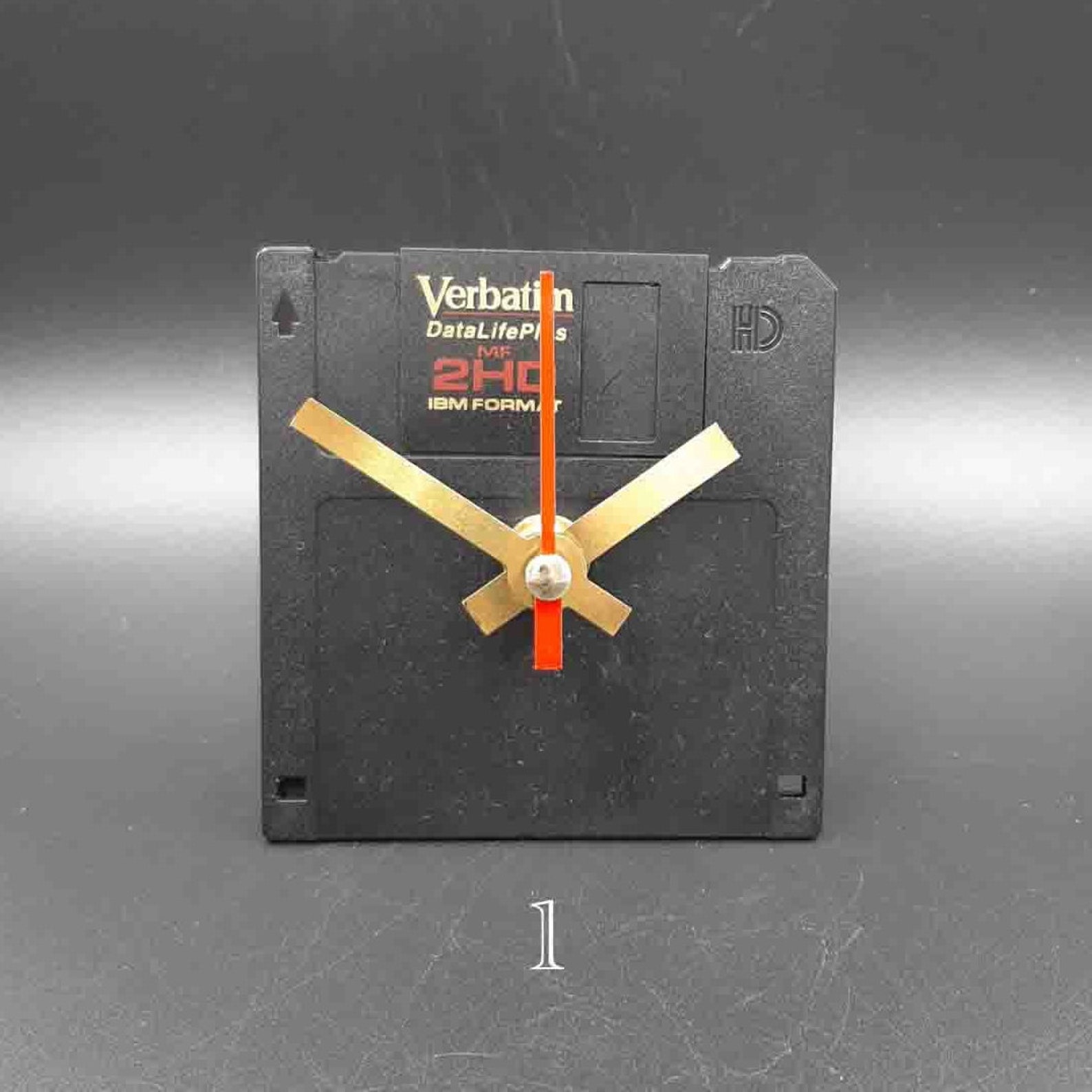 Floppy Disk Clock Hard Drive Office Desk Accessory Handmade Etsy