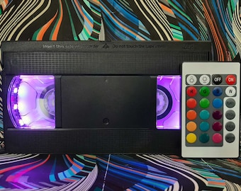 Lámpara VHS retro: Impresión de película personalizada, decoración de los 90