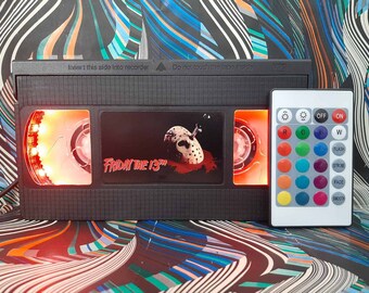 Retro VHS "Friday the 13th" Movie Lamp with Remote