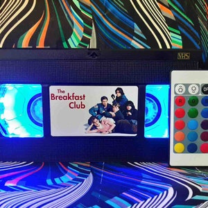 Retro VHS Lamp, 80s, 90s, Birthday gift, Christmas, Halloween, Gift for baby, Movie poster, Horror movie, Office accessory, Blockbuster