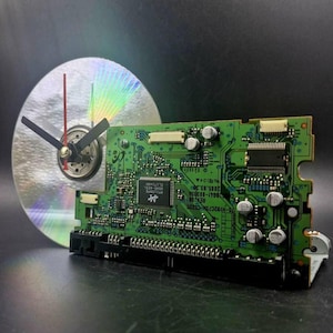 Recycled Computer Part Clock: Handmade Tech Accessory