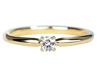 Diamond Ring, 18k Yellow Gold Diamond Ring, Engagement Ring, Wedding Ring, Luxury Ring, Ring/Band, Diamond Cut Ring