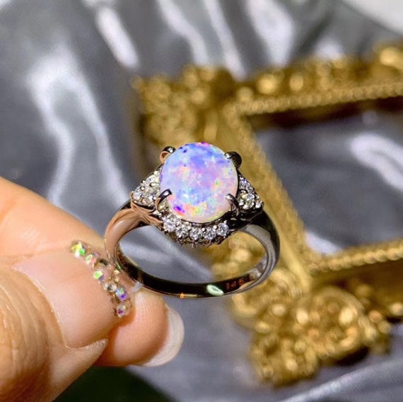 Jenny | Sterling Silver Faceted Ethiopian Fire Opal Ring – Burton's Gems  and Opals