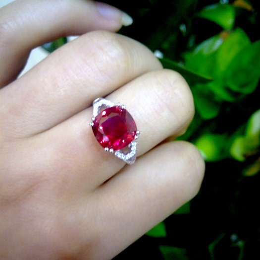 Ruby Woman Ring Ruby Ring 925 Sterling Silver Statement - Etsy