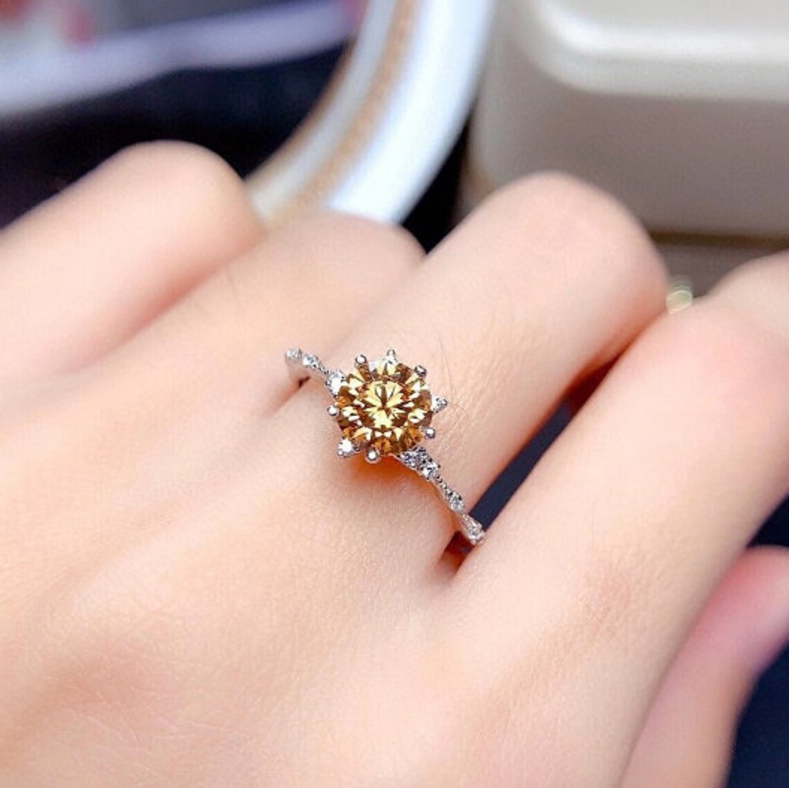 Feel The Joy 925 Sterling Silver Moissanite Ring